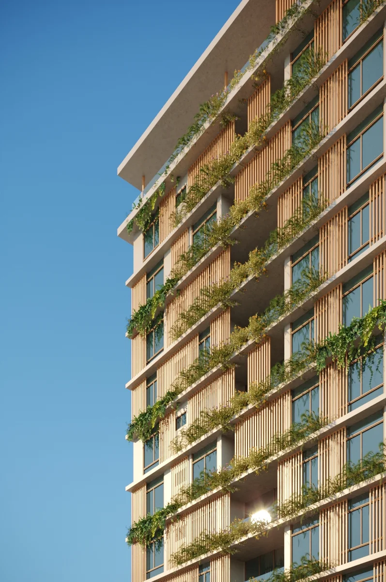 Detalhe de fachada e varandas — Arquitetura Digital