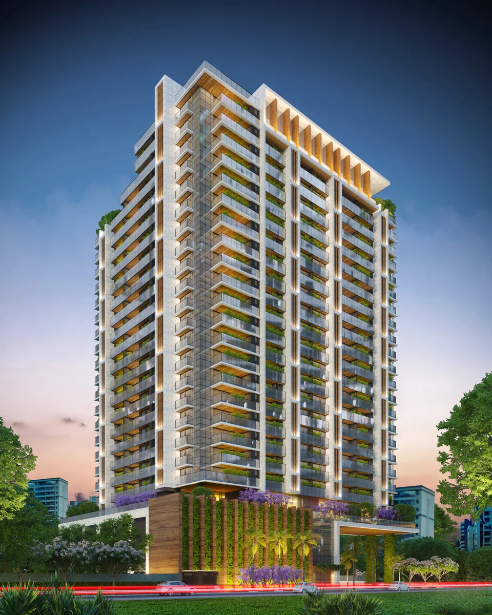 Fachada de edifício residencial — Arquitetura Digital